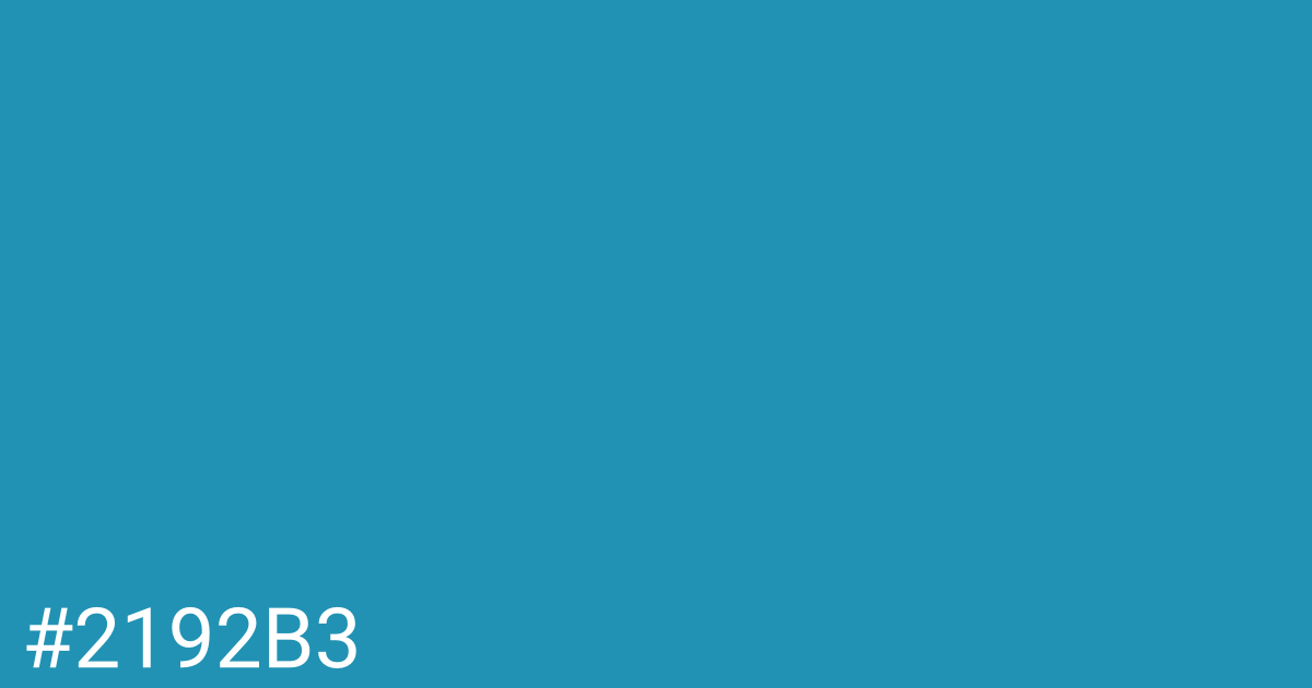 Hex color #2192b3 graphic