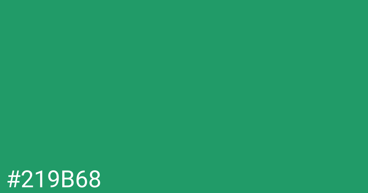 Hex color #219b68 graphic