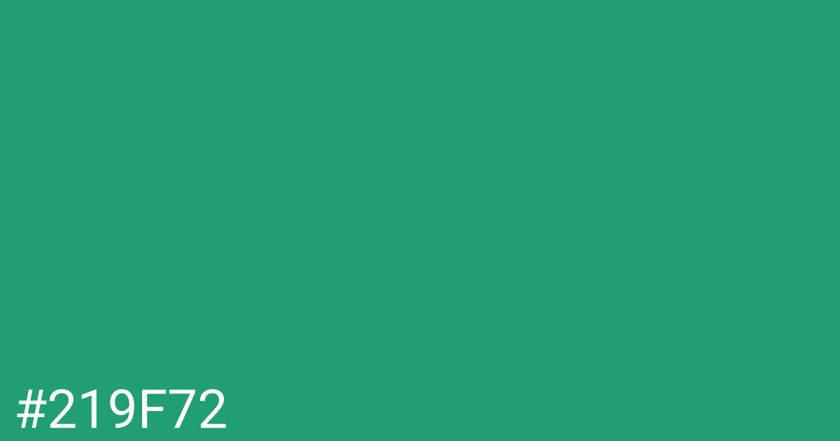 Hex color #219f72 graphic