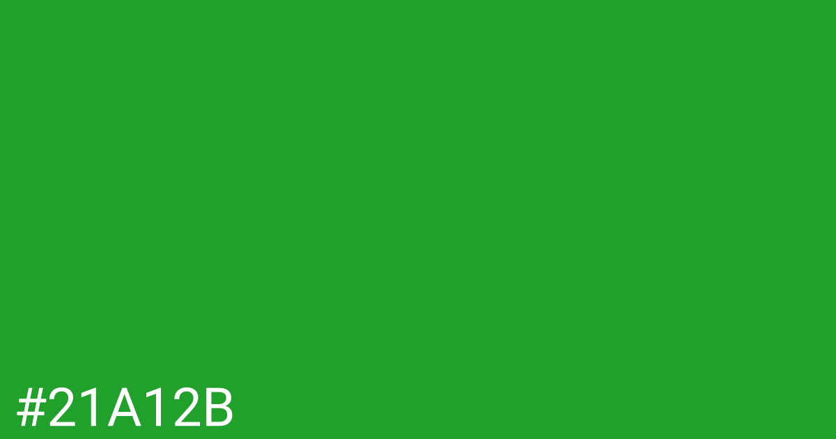 Hex color #21a12b graphic