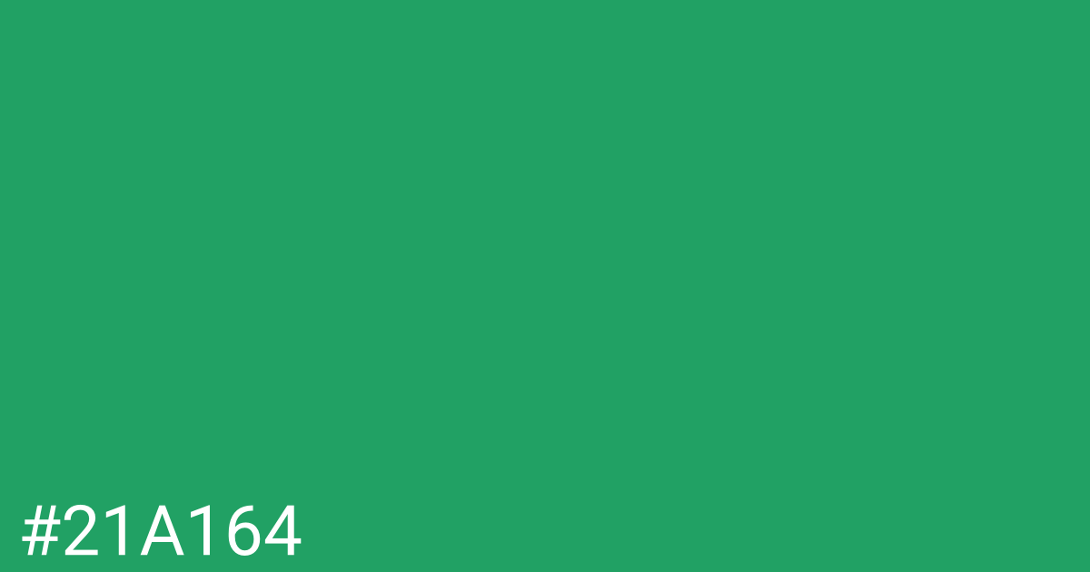 Hex color #21a164 graphic