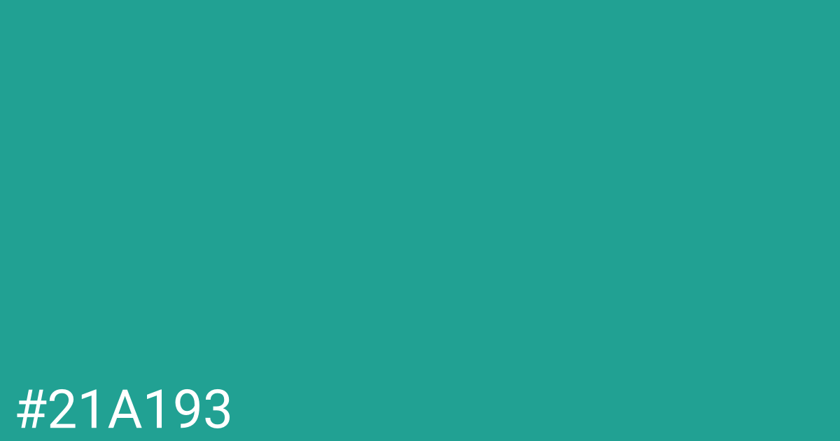 Hex color #21a193 graphic
