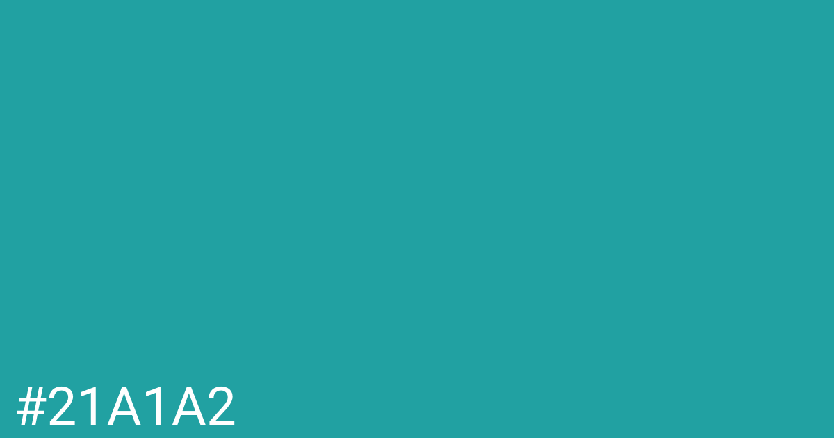 Hex color #21a1a2 graphic