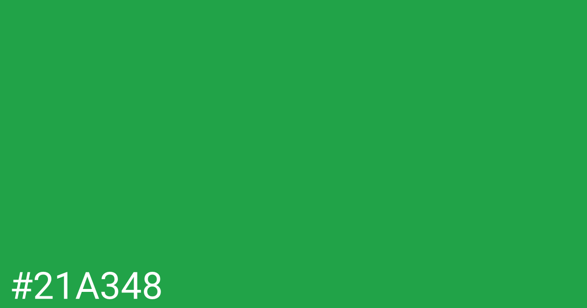 Hex color #21a348 graphic