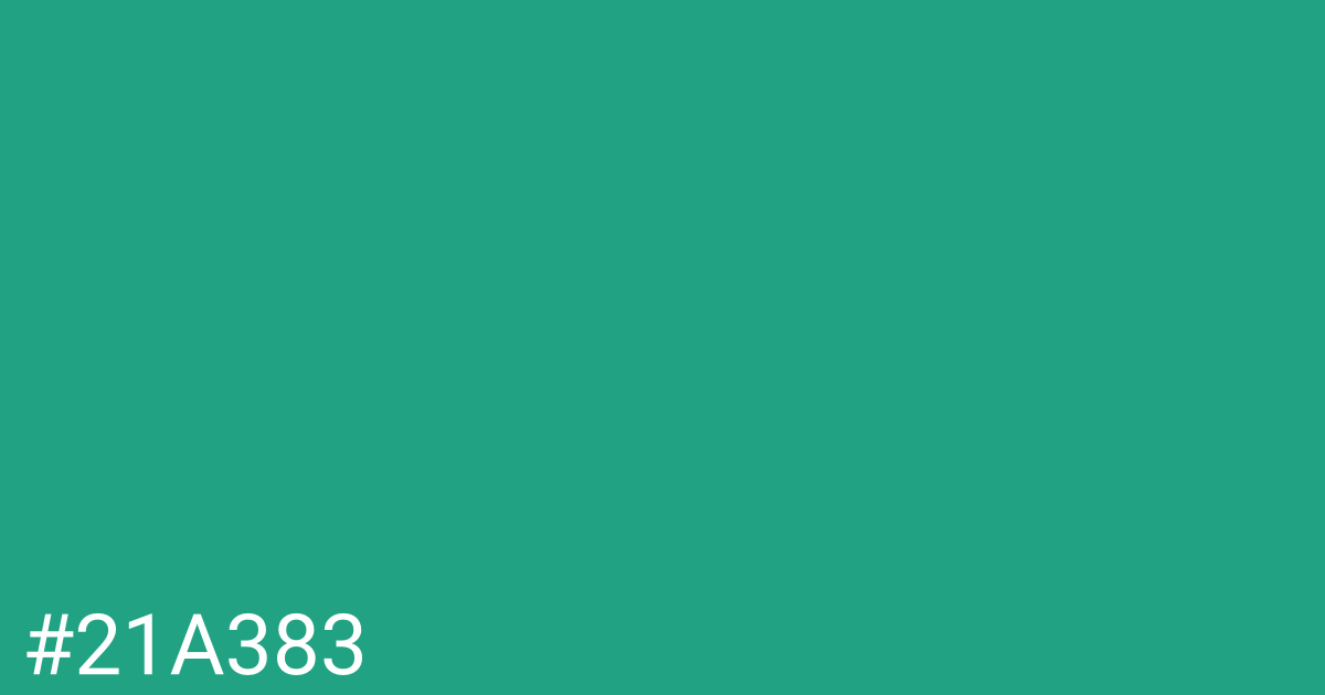 Hex color #21a383 graphic