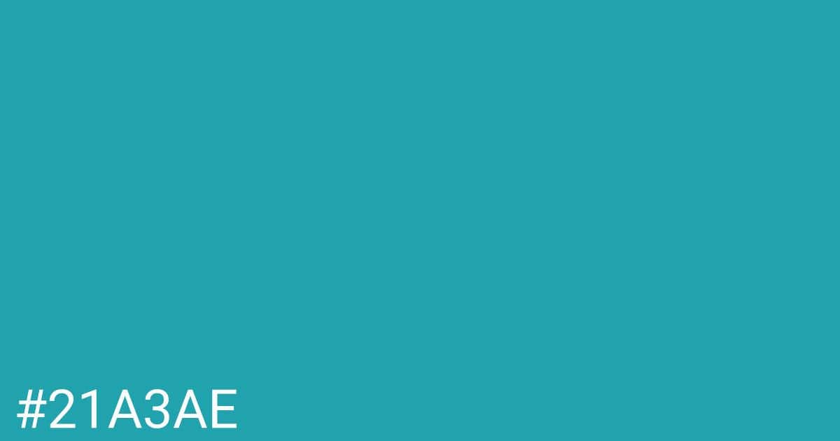 Hex color #21a3ae graphic