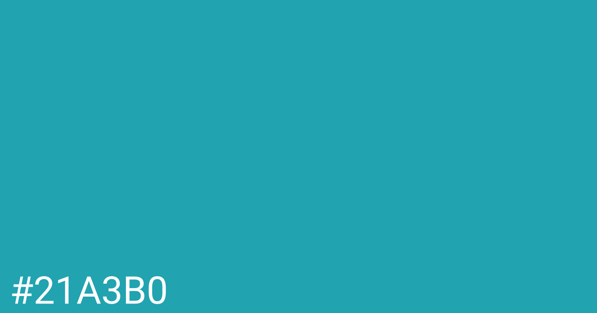 Hex color #21a3b0 graphic