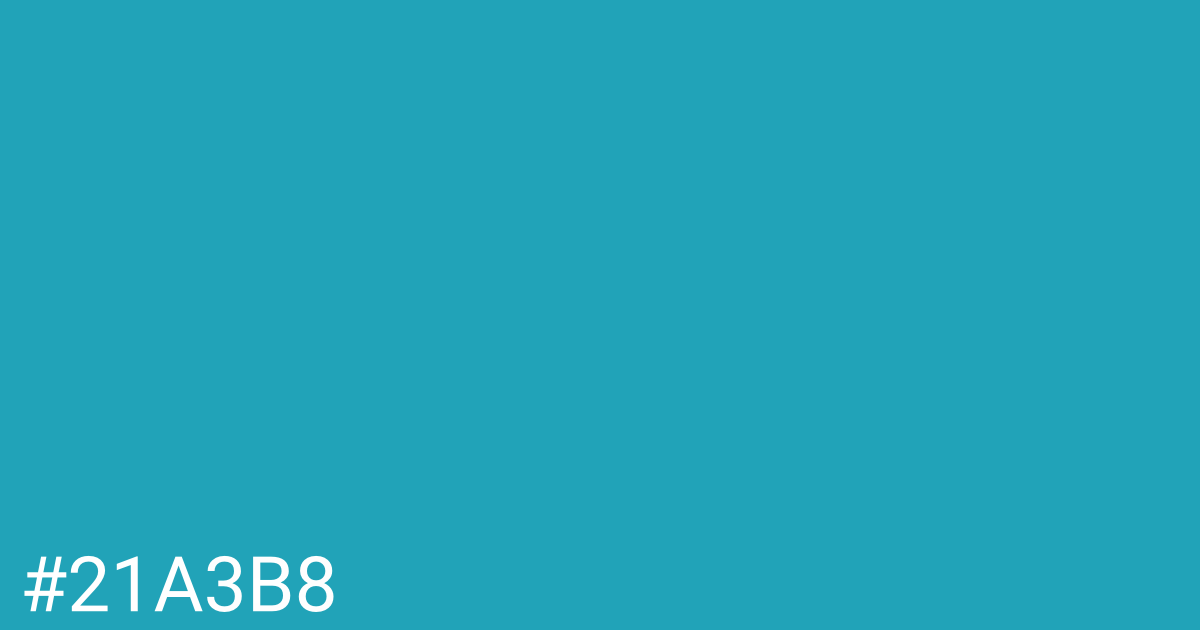Hex color #21a3b8 graphic