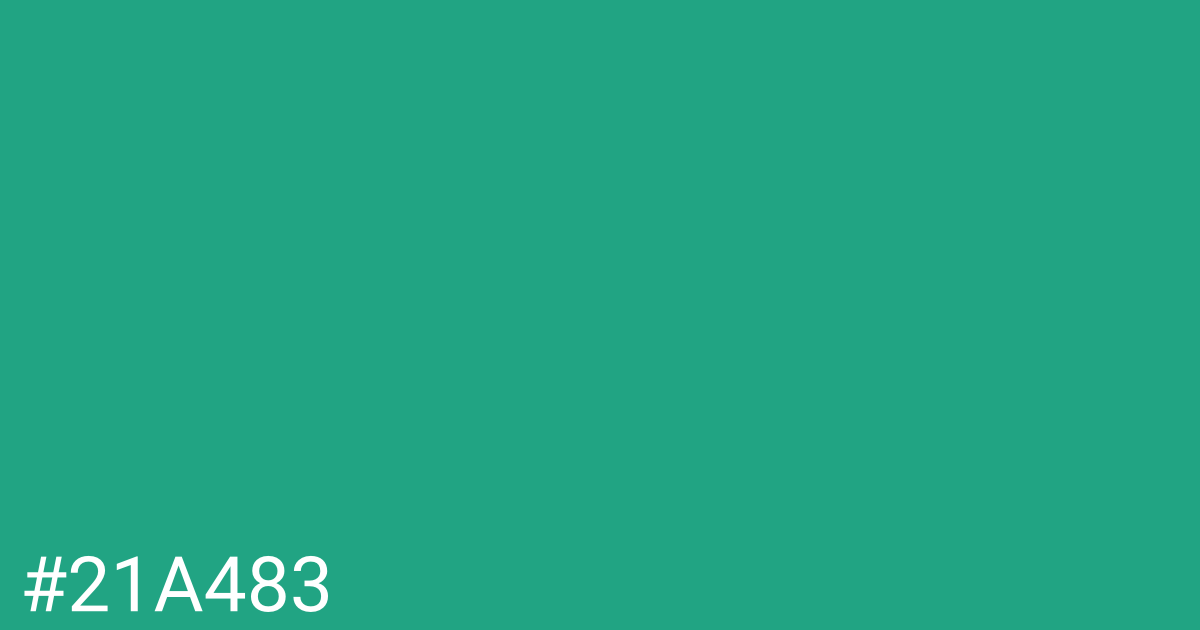 Hex color #21a483 graphic