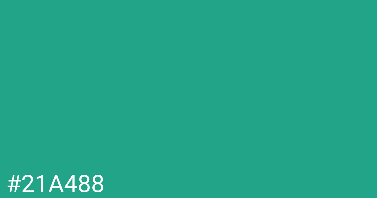 Hex color #21a488 graphic