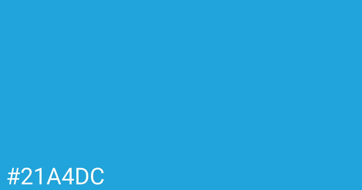 Hex color #21a4dc graphic