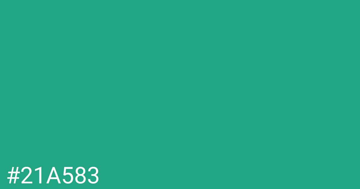 Hex color #21a583 graphic