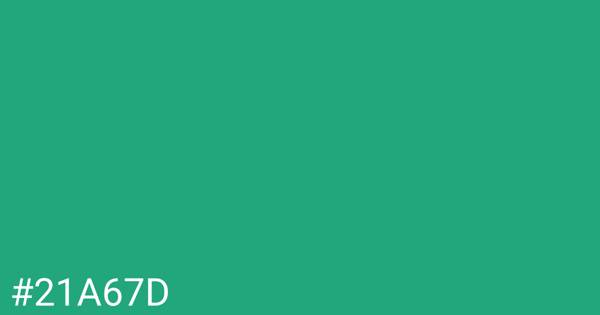 Hex color #21a67d graphic