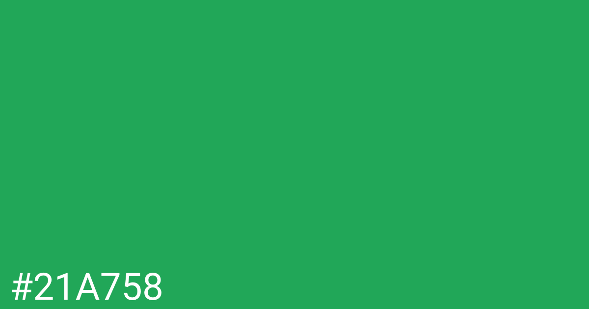 Hex color #21a758 graphic