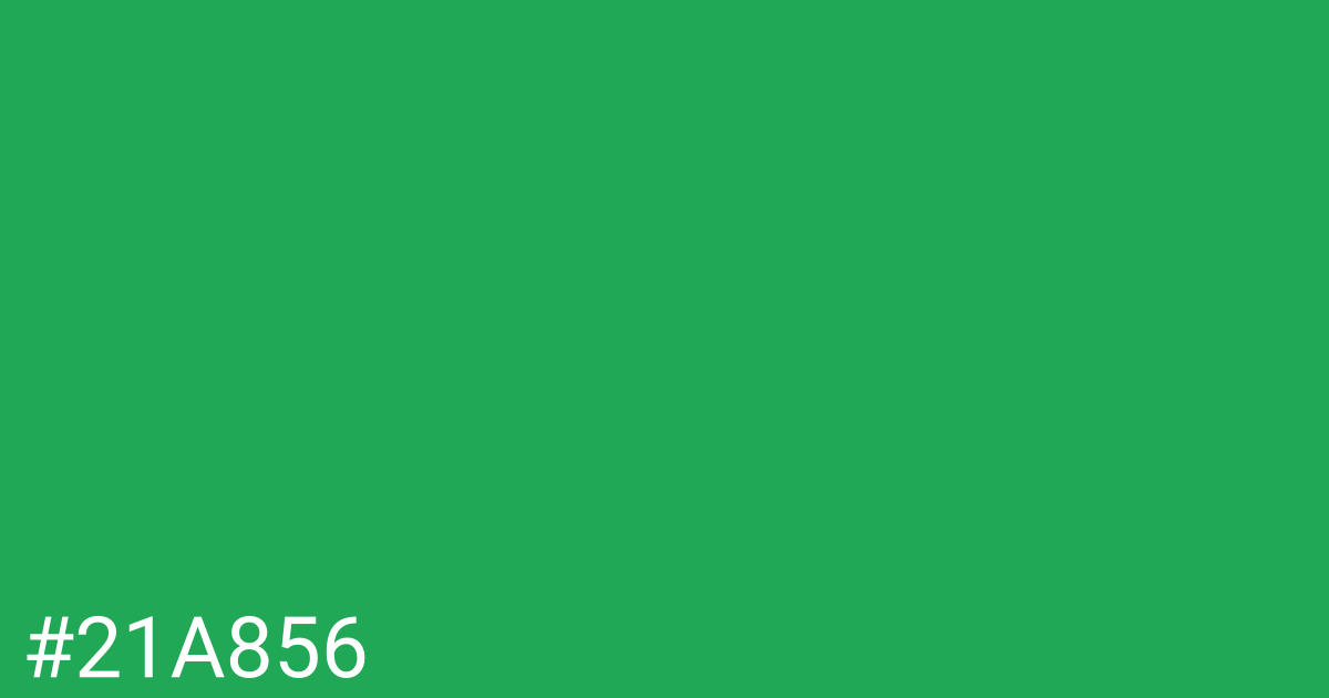Hex color #21a856 graphic