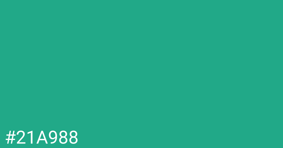 Hex color #21a988 graphic