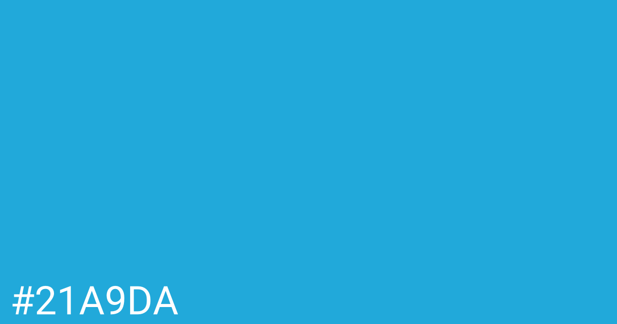 Hex color #21a9da graphic