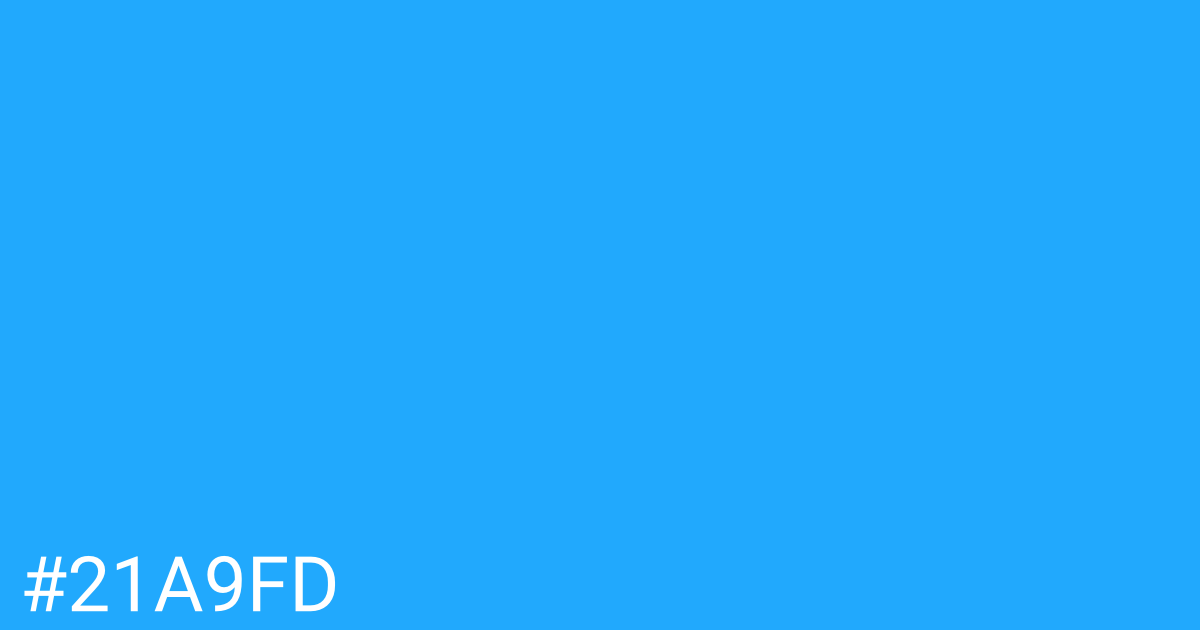 Hex color #21a9fd graphic