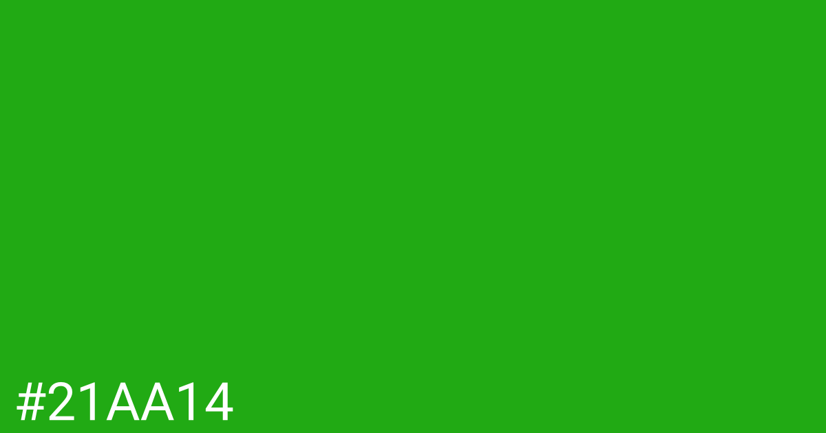 Hex color #21aa14 graphic