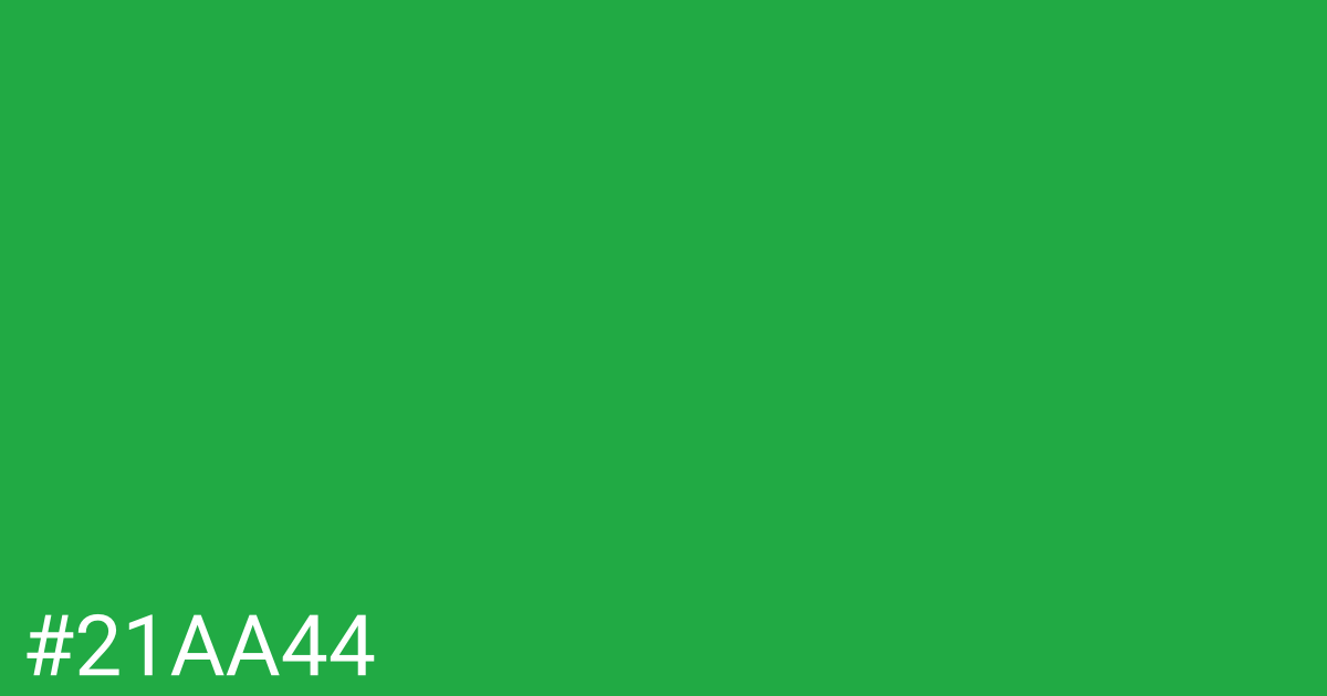 Hex color #21aa44 graphic