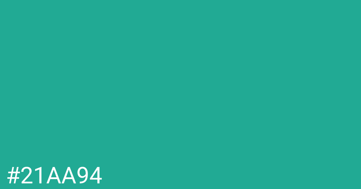 Hex color #21aa94 graphic