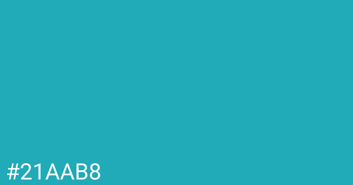 Hex color #21aab8 graphic