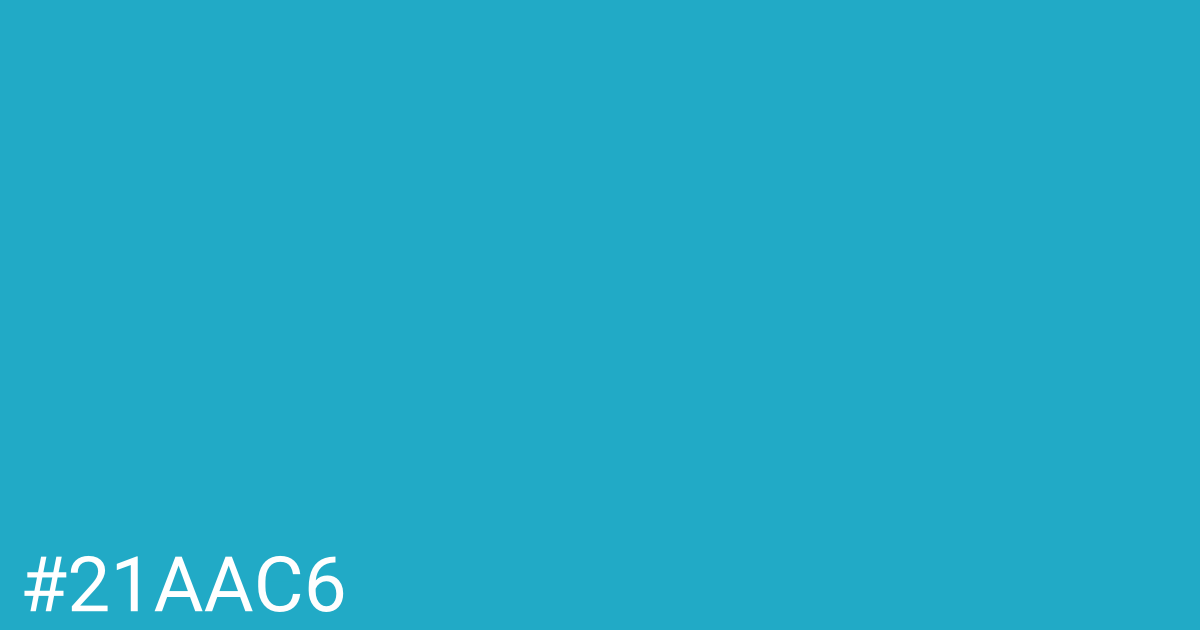 Hex color #21aac6 graphic
