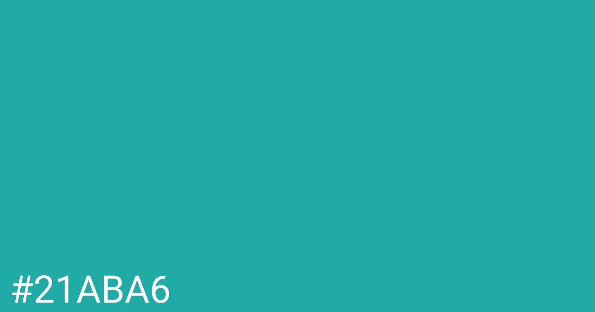 Hex color #21aba6 graphic