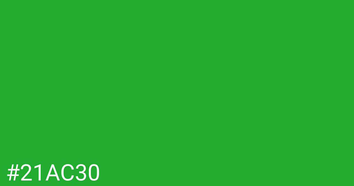 Hex color #21ac30 graphic