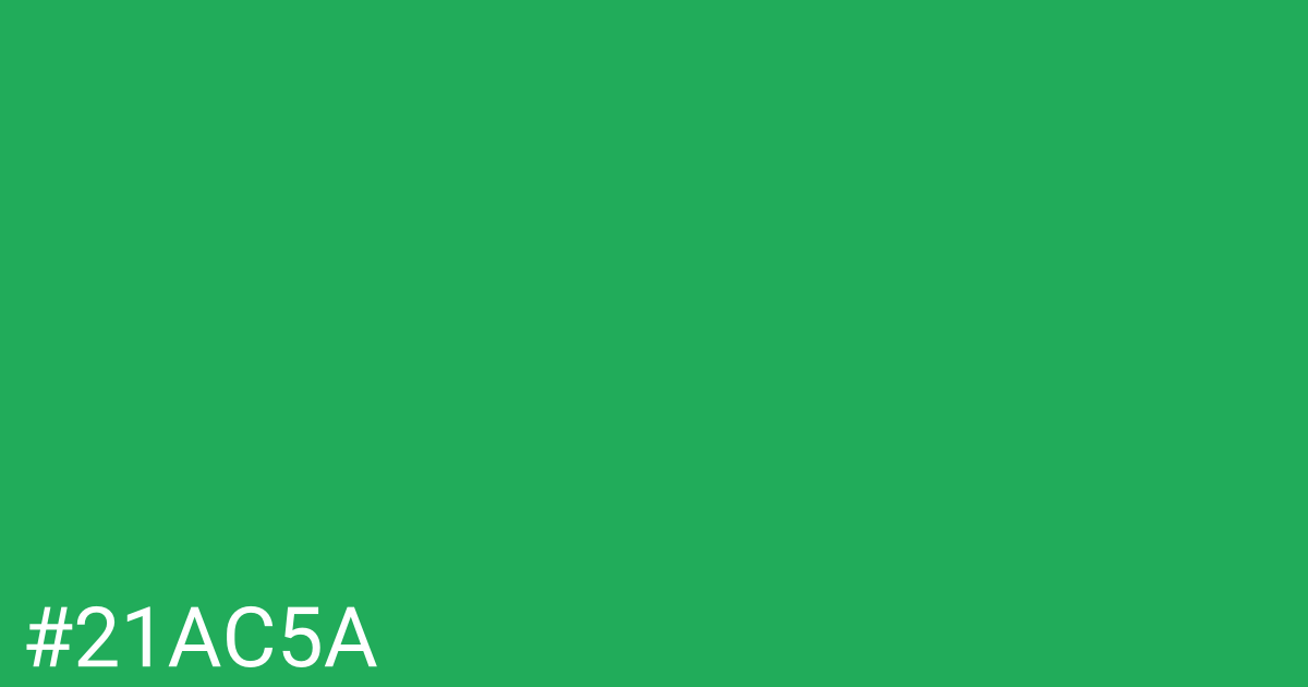 Hex color #21ac5a graphic