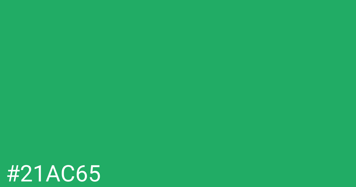 Hex color #21ac65 graphic