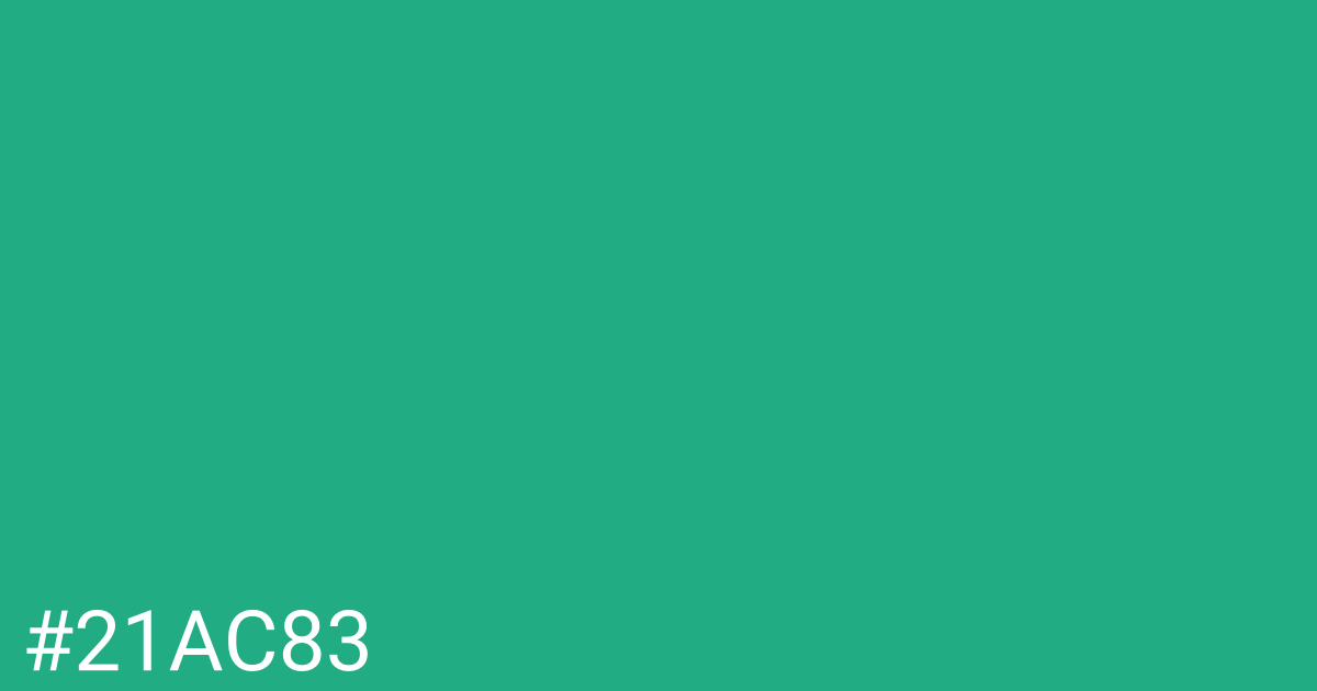 Hex color #21ac83 graphic