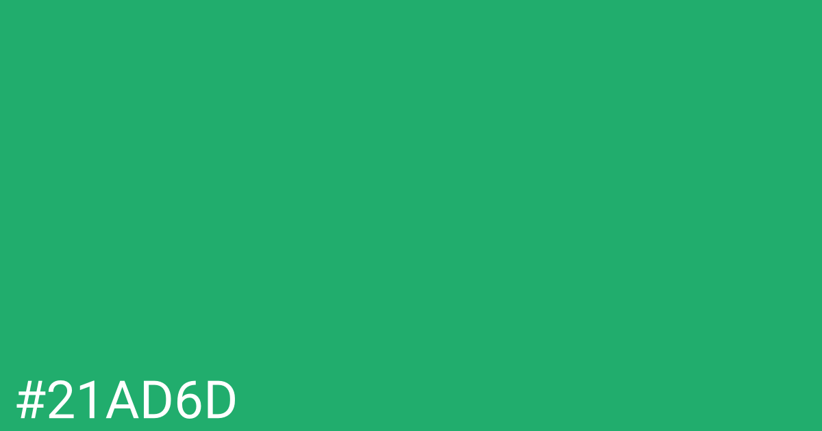 Hex color #21ad6d graphic