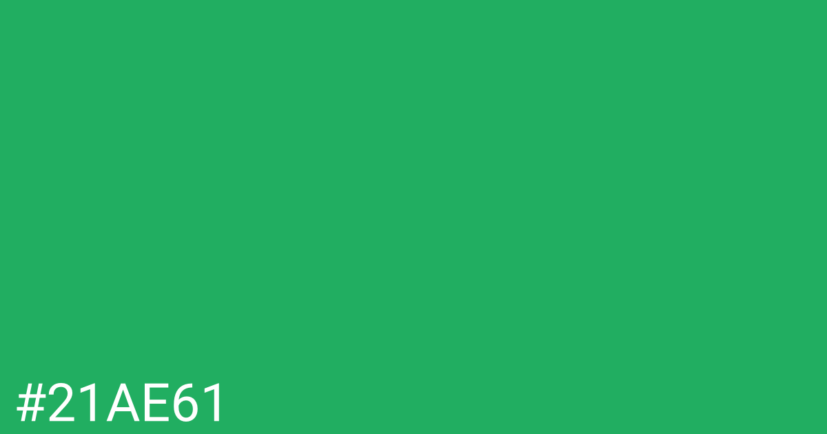 Hex color #21ae61 graphic