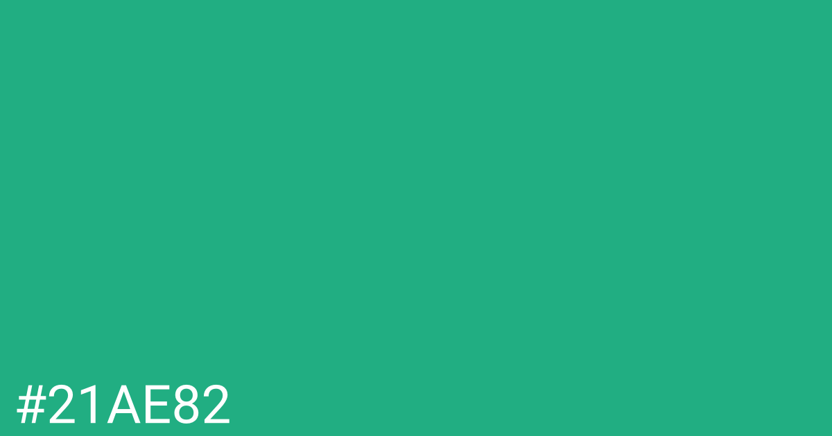 Hex color #21ae82 graphic