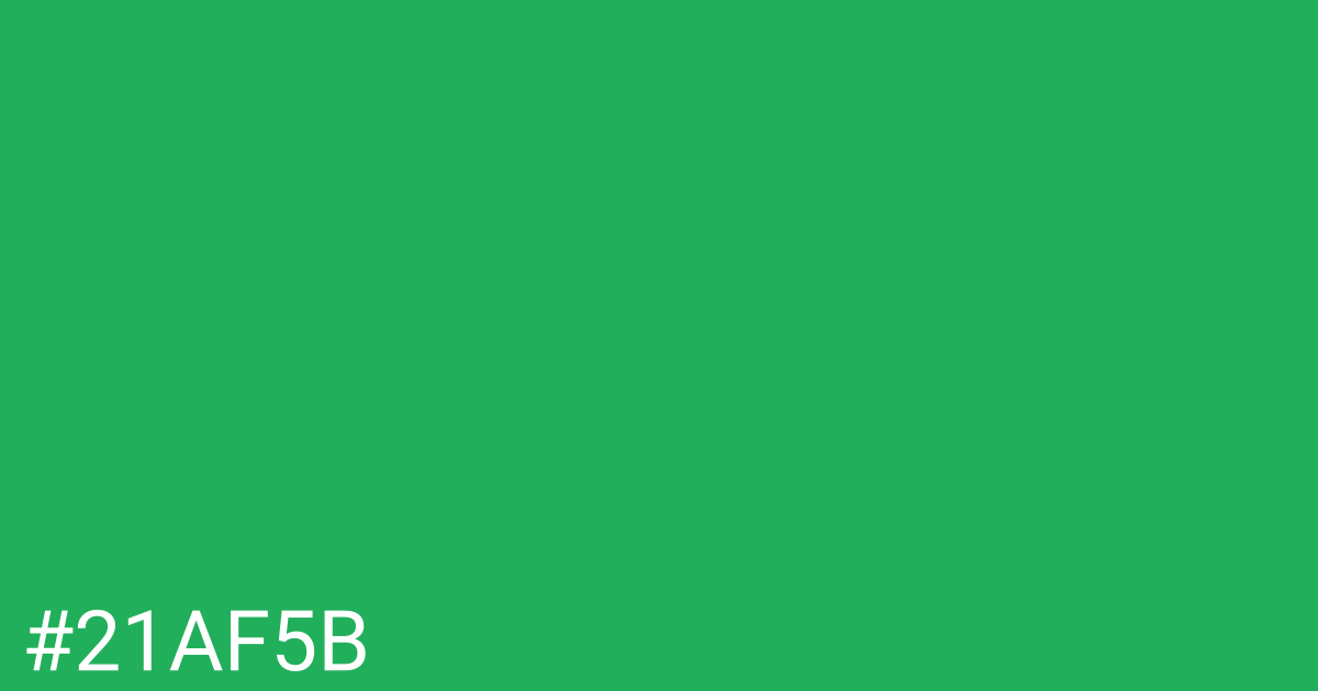 Hex color #21af5b graphic