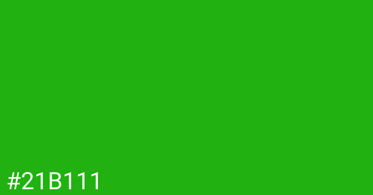 Hex color #21b111 graphic