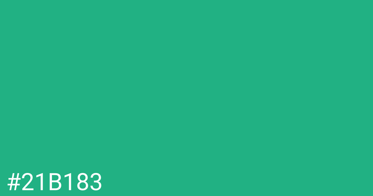 Hex color #21b183 graphic