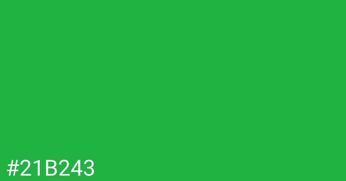 Hex color #21b243 graphic