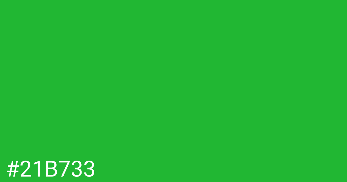 Hex color #21b733 graphic