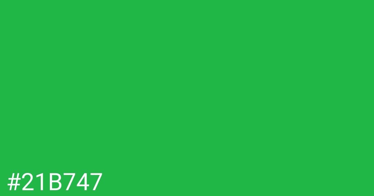 Hex color #21b747 graphic