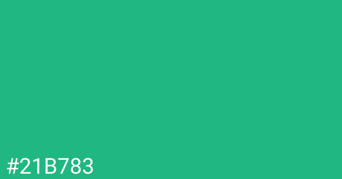 Hex color #21b783 graphic