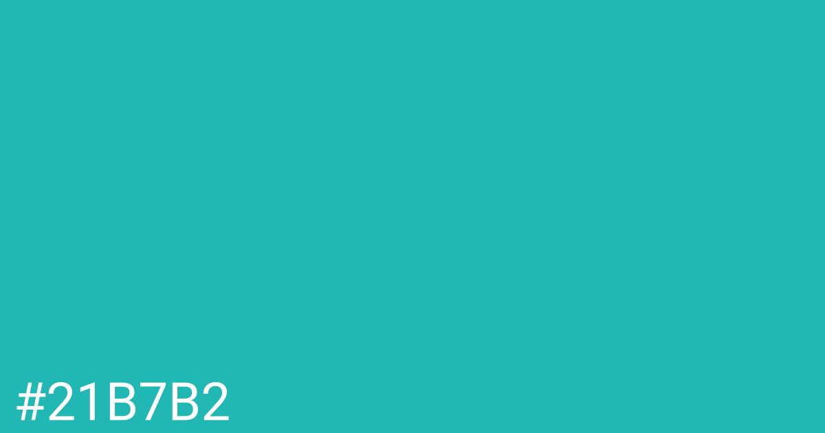 Hex color #21b7b2 graphic