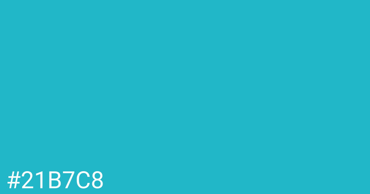 Hex color #21b7c8 graphic