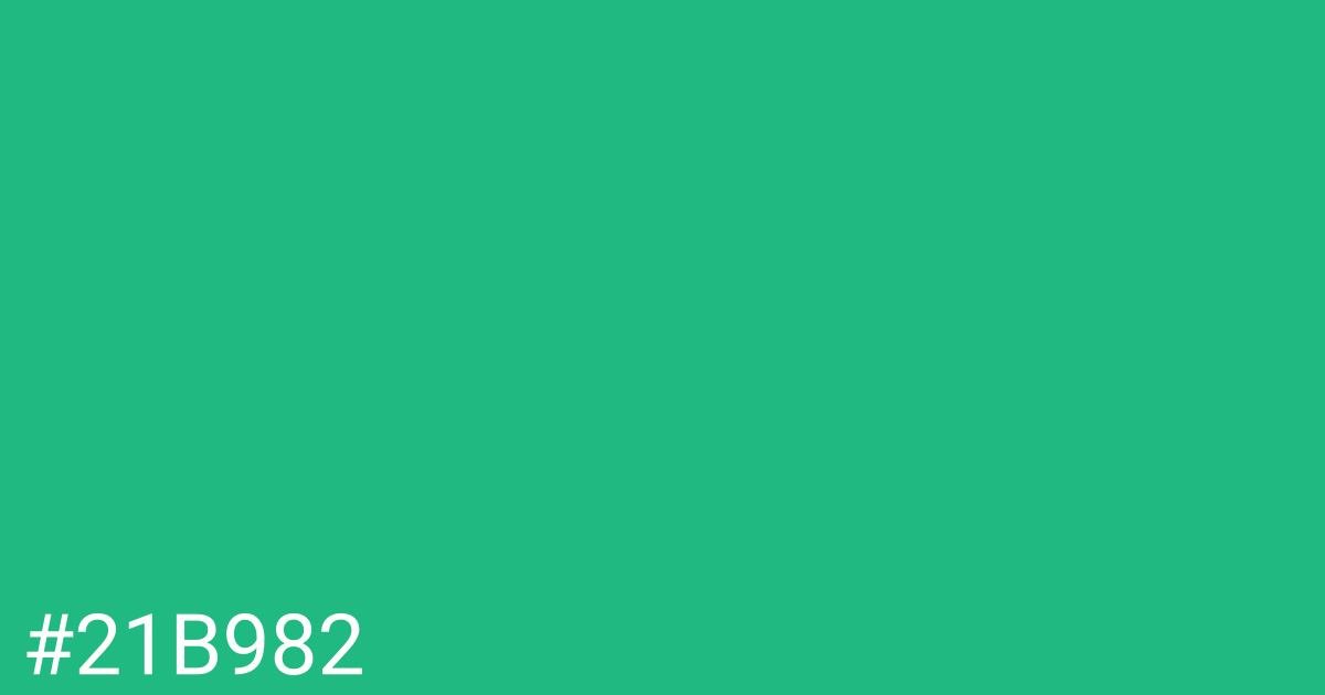 Hex color #21b982 graphic