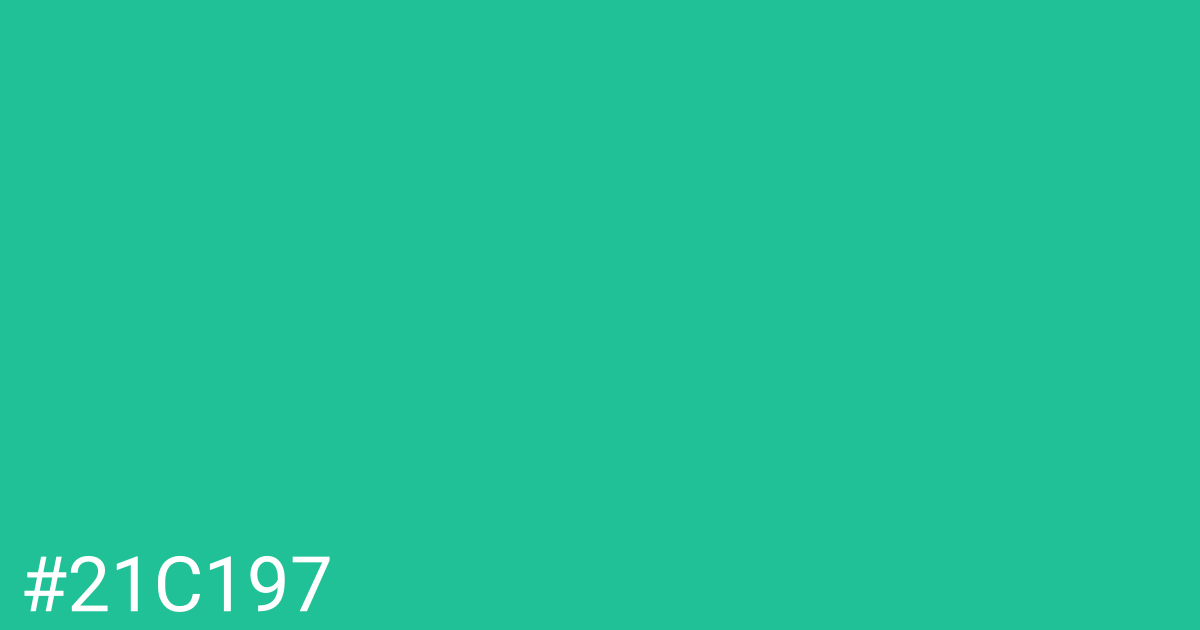 Hex color #21c197 graphic