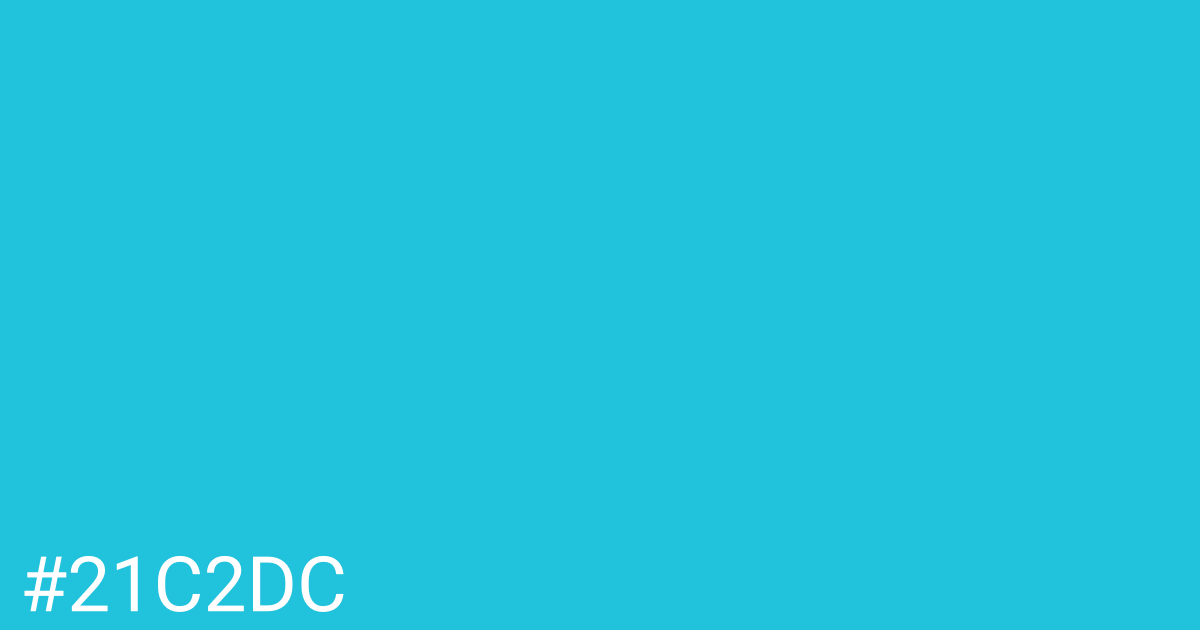 Hex color #21c2dc graphic