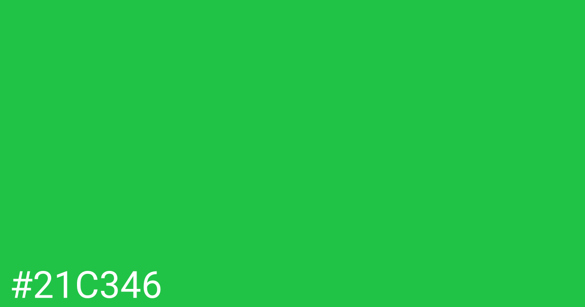 Hex color #21c346 graphic