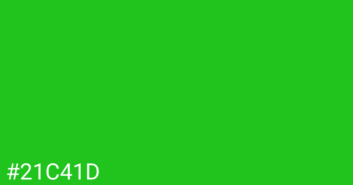 Hex color #21c41d graphic