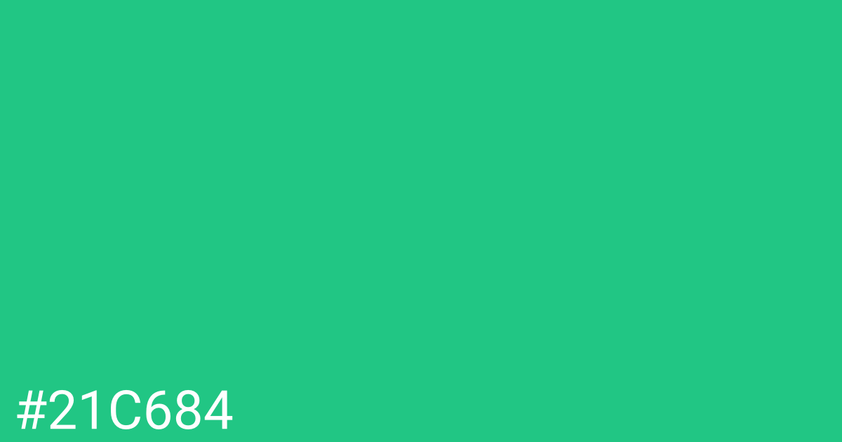 Hex color #21c684 graphic